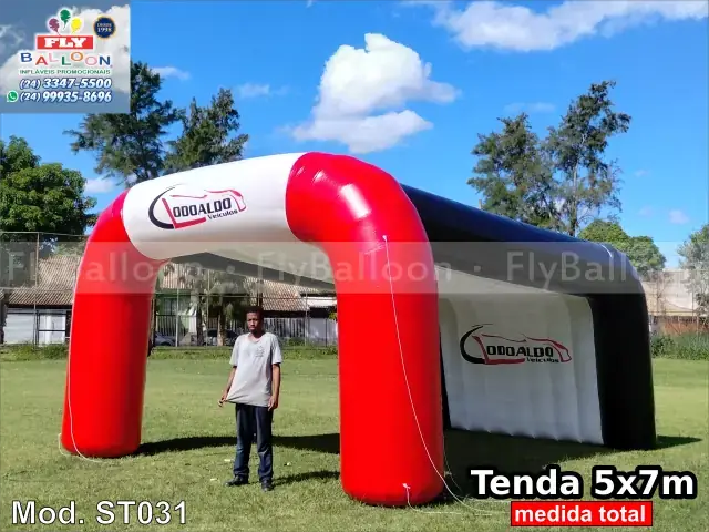Estande inflável personalizado promocional Clodoaldo Veículos