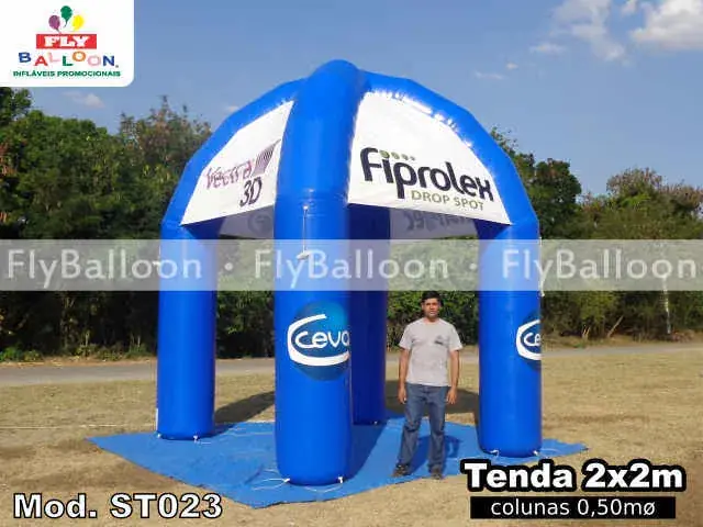 Estande inflável promocional Ceva Brasil