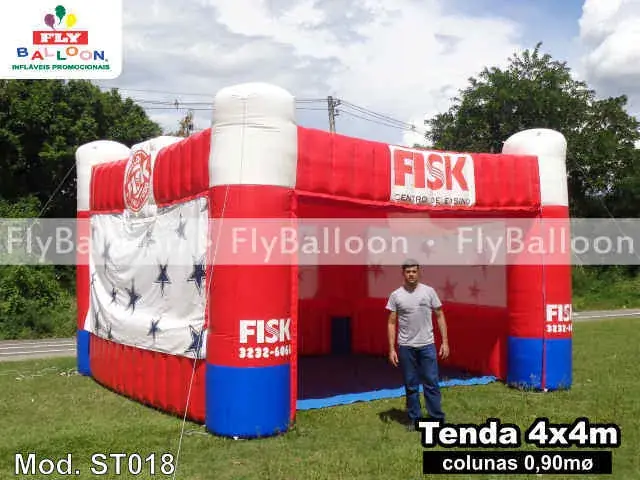 Estande inflável promocional Fisk Centro de Ensino