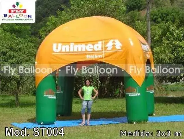 Estande inflável promocional Unimed Belém